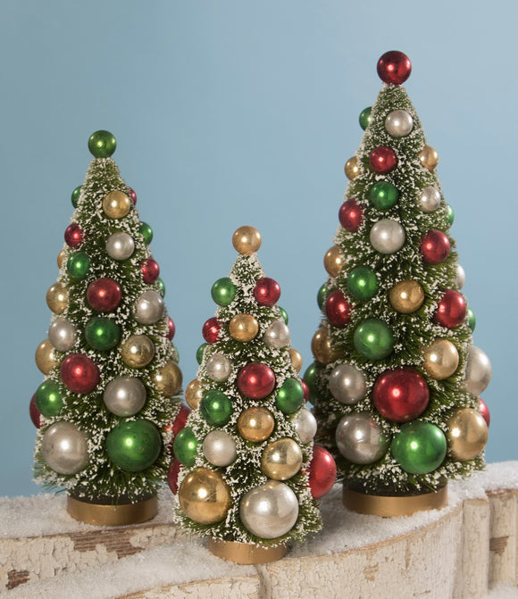 Traditional Bottle Brush Trees (set of 3) LC9548