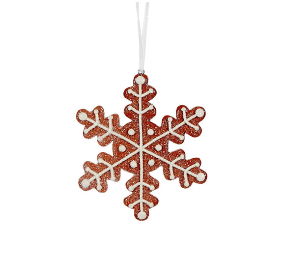 Snowflake Gingerbread Hanging 10.5cm AXB047