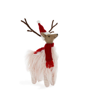Medium Reindeer with Scarf Blush 17cm x 9cm x27cm AXA004