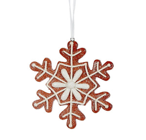 Piped Snowflake Gingerbread Hanging 10.5cm AXB046