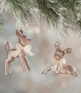 Fawn Ornaments Pastel Pink (set of 2) TF8027