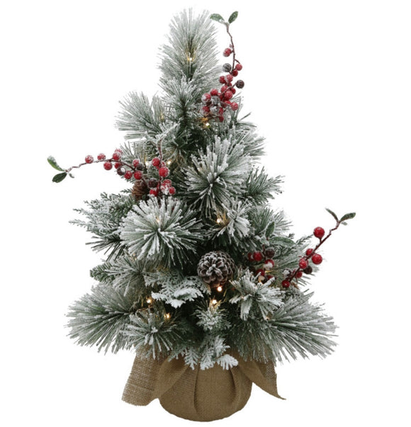 Snowy Bedford 61cm Tabletop Tree with LED lights NATSB105